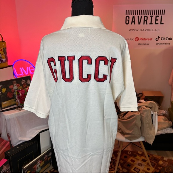 Gucci x MLB NY Yankees Short Sleeved Polo Shirt - Picture 2 of 11